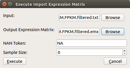 KINC GUI import-exm function
